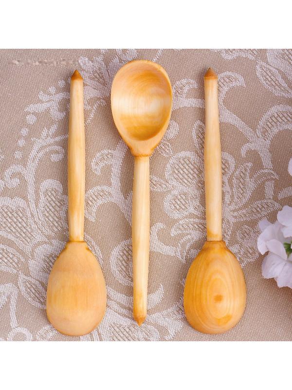 Ложка деревянная, чайная, варёная