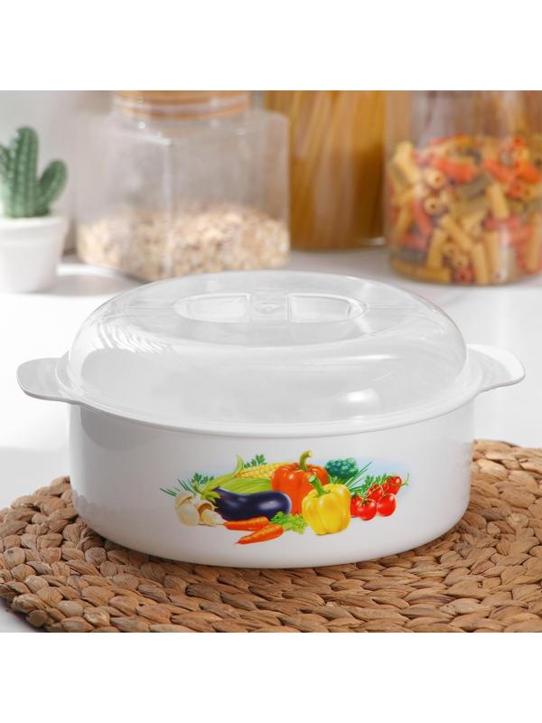 Кастрюля для СВЧ-печи, 2,1 л, цвет МИКС