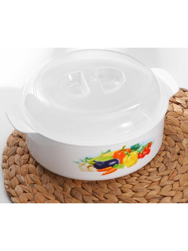 Кастрюля для СВЧ-печи, 2,1 л, цвет МИКС