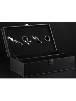 Набор для вина на 2 бутылки «Премьер» 4 предмета: штопор, пробка, воронка, кольцо