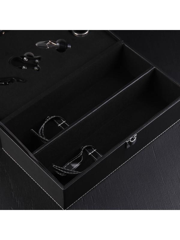 Набор для вина на 2 бутылки «Премьер» 4 предмета: штопор, пробка, воронка, кольцо