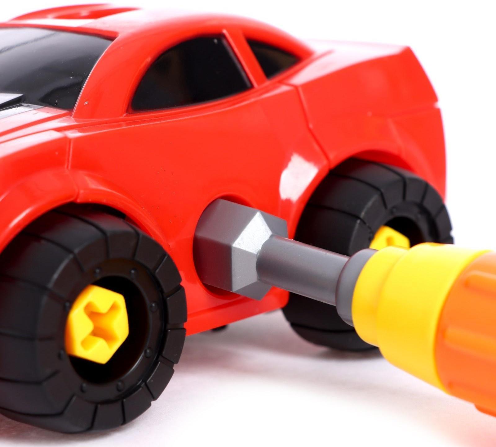 Конструктор-машина «Мега робот», 3 в 1, со световым шуруповёртом, работает от батареек