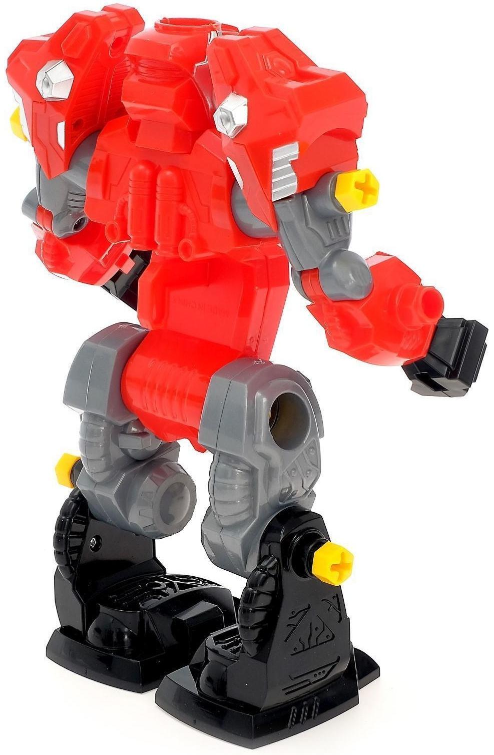 Конструктор-машина «Мега робот», 3 в 1, со световым шуруповёртом, работает от батареек