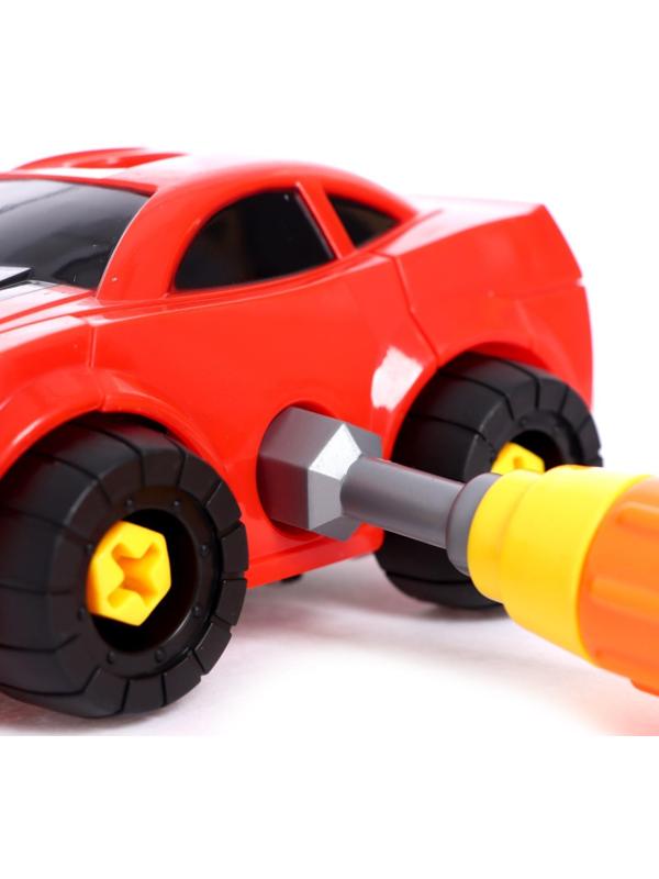 Конструктор-машина «Мега робот», 3 в 1, со световым шуруповёртом, работает от батареек