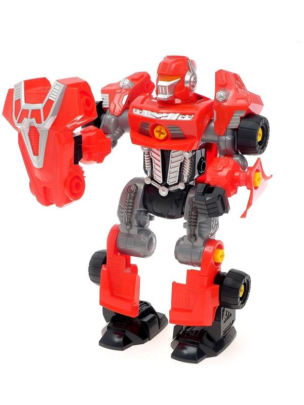 Конструктор-машина «Мега робот», 3 в 1, со световым шуруповёртом, работает от батареек