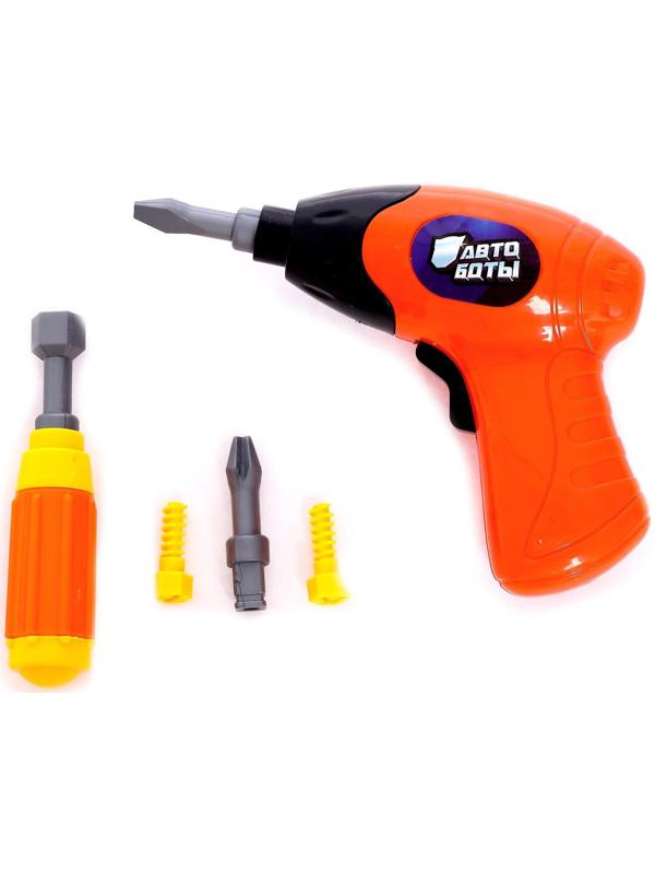 Конструктор-машина «Мега робот», 3 в 1, со световым шуруповёртом, работает от батареек