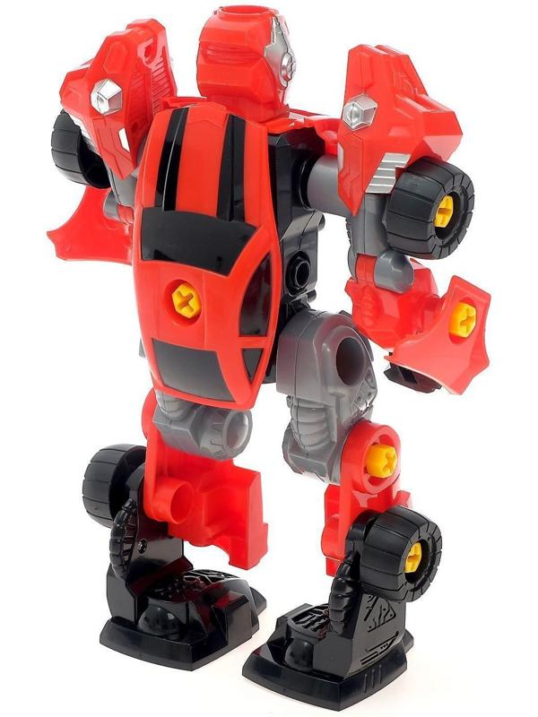 Конструктор-машина «Мега робот», 3 в 1, со световым шуруповёртом, работает от батареек