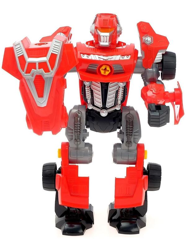 Конструктор-машина «Мега робот», 3 в 1, со световым шуруповёртом, работает от батареек