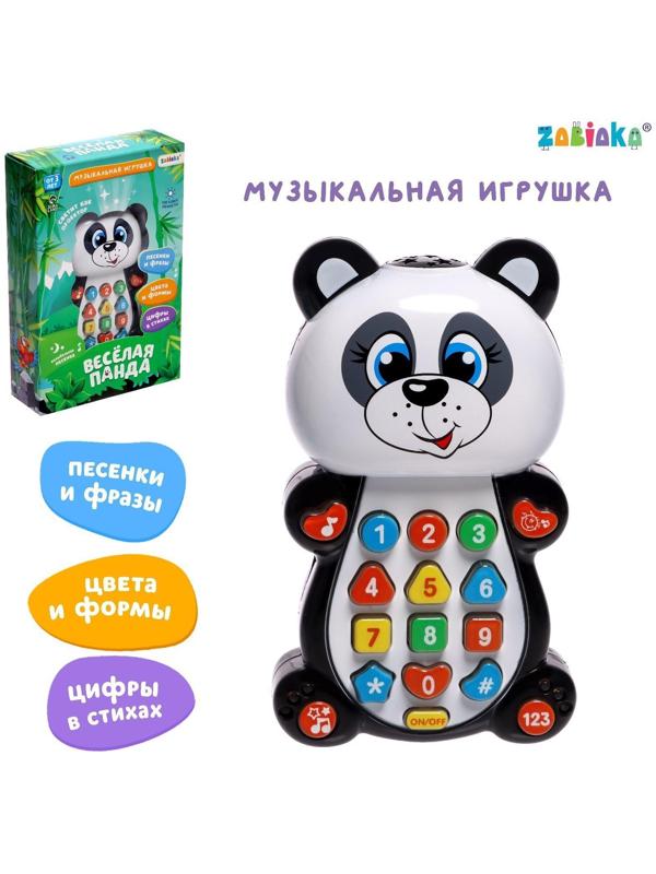 Игрушка музыкальная обучающая «Панда», с проектором, работает от батареек