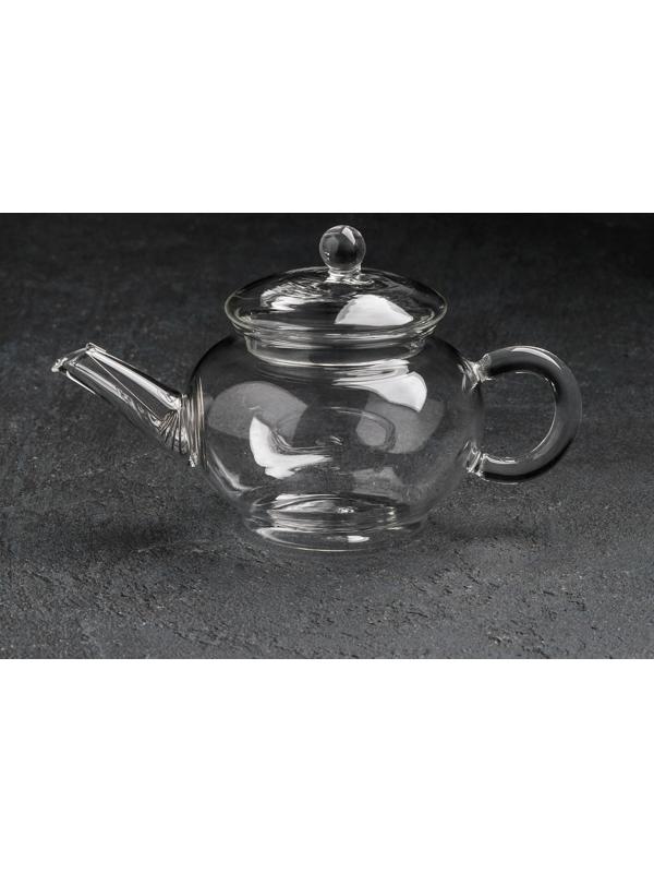Чайник стеклянный заварочный Доляна «Дамбо», 250 мл, металлическое сито