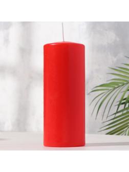 Свеча - цилиндр, 8х20 см, 90 ч, 795 г, красная