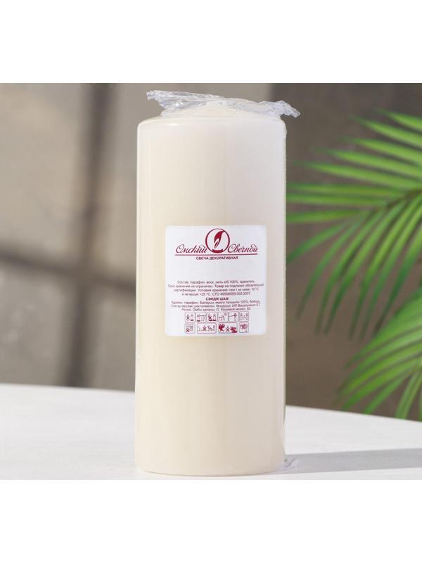 Свеча - цилиндр, 7х17 см, 50 ч, 515 г, слоновая кость