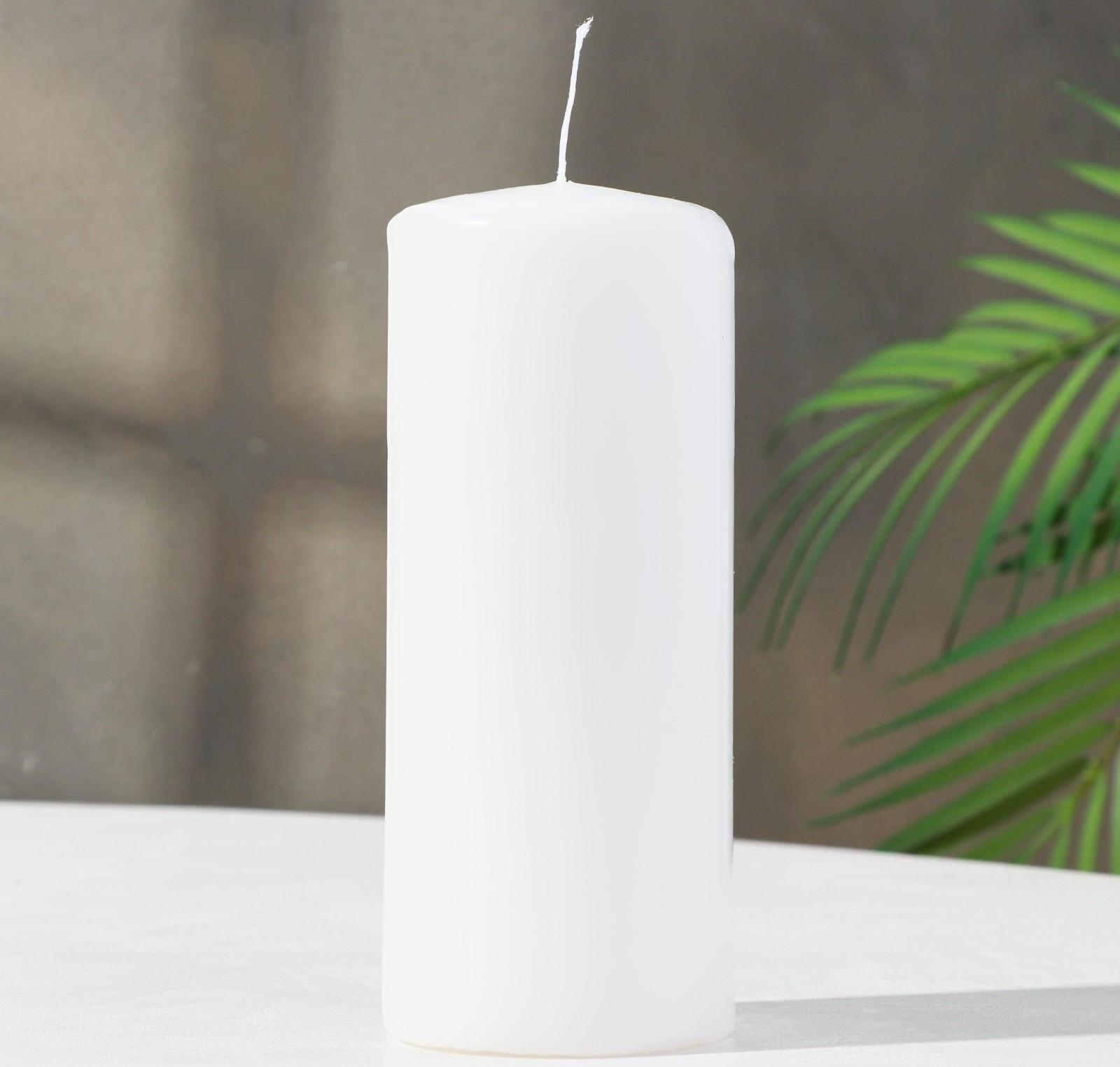 Свеча - цилиндр, 7х17 см, 50 ч, 515 г, белая