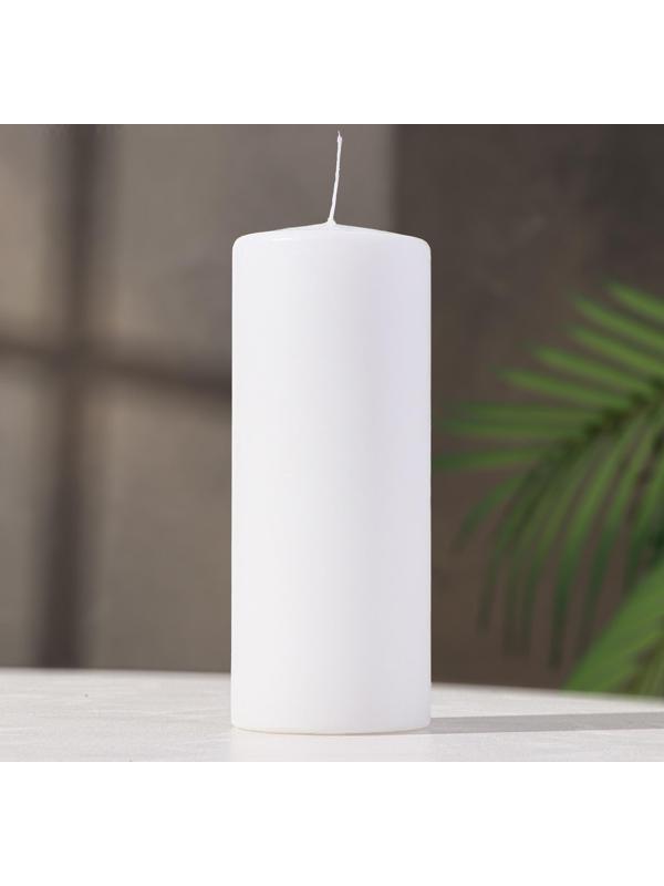Свеча - цилиндр, 8х20 см, 90 ч, 795 г, белая