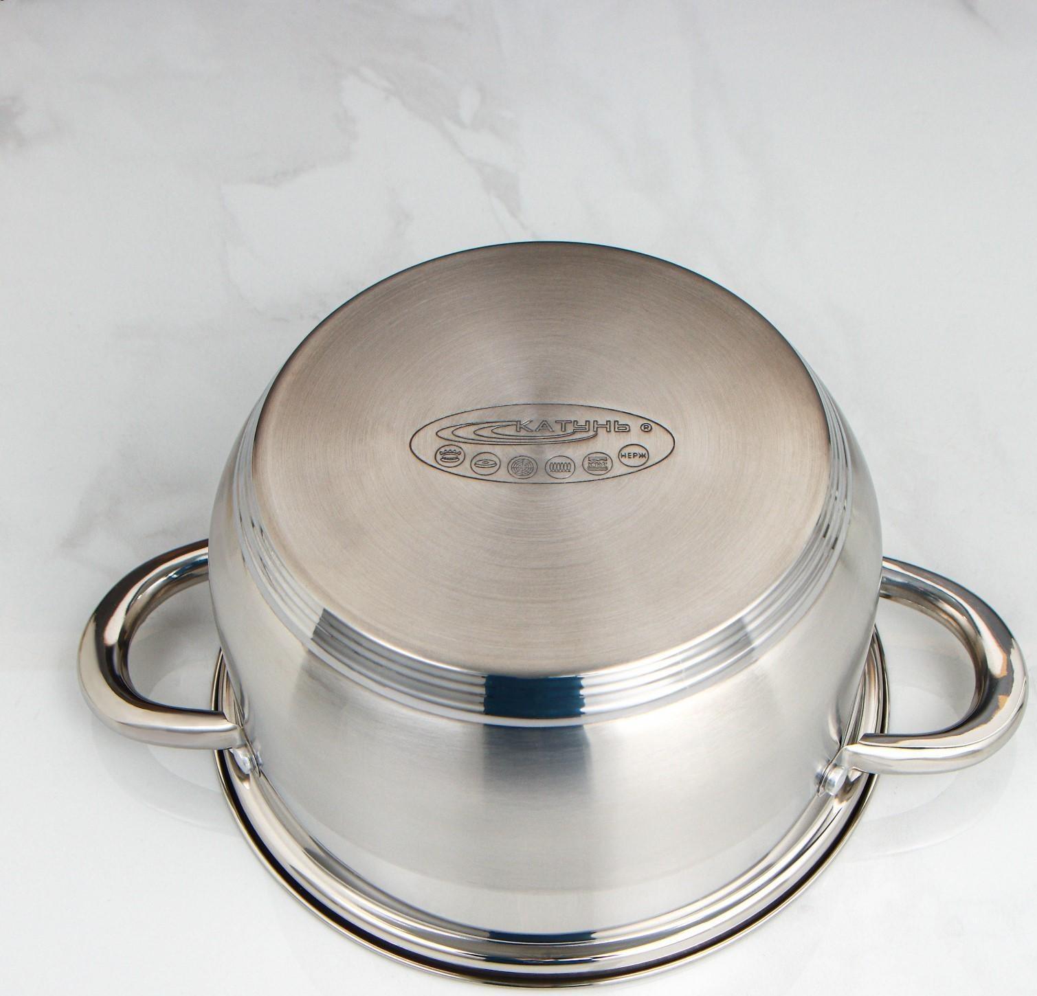 Кастрюля «Диана», 3,5 л, d=20 см, стеклянная крышка, капсульное дно, индукция
