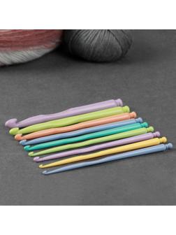 Набор крючков для вязания, d = 2,5-10 мм, 15 см, 9 шт, цвет разноцветный