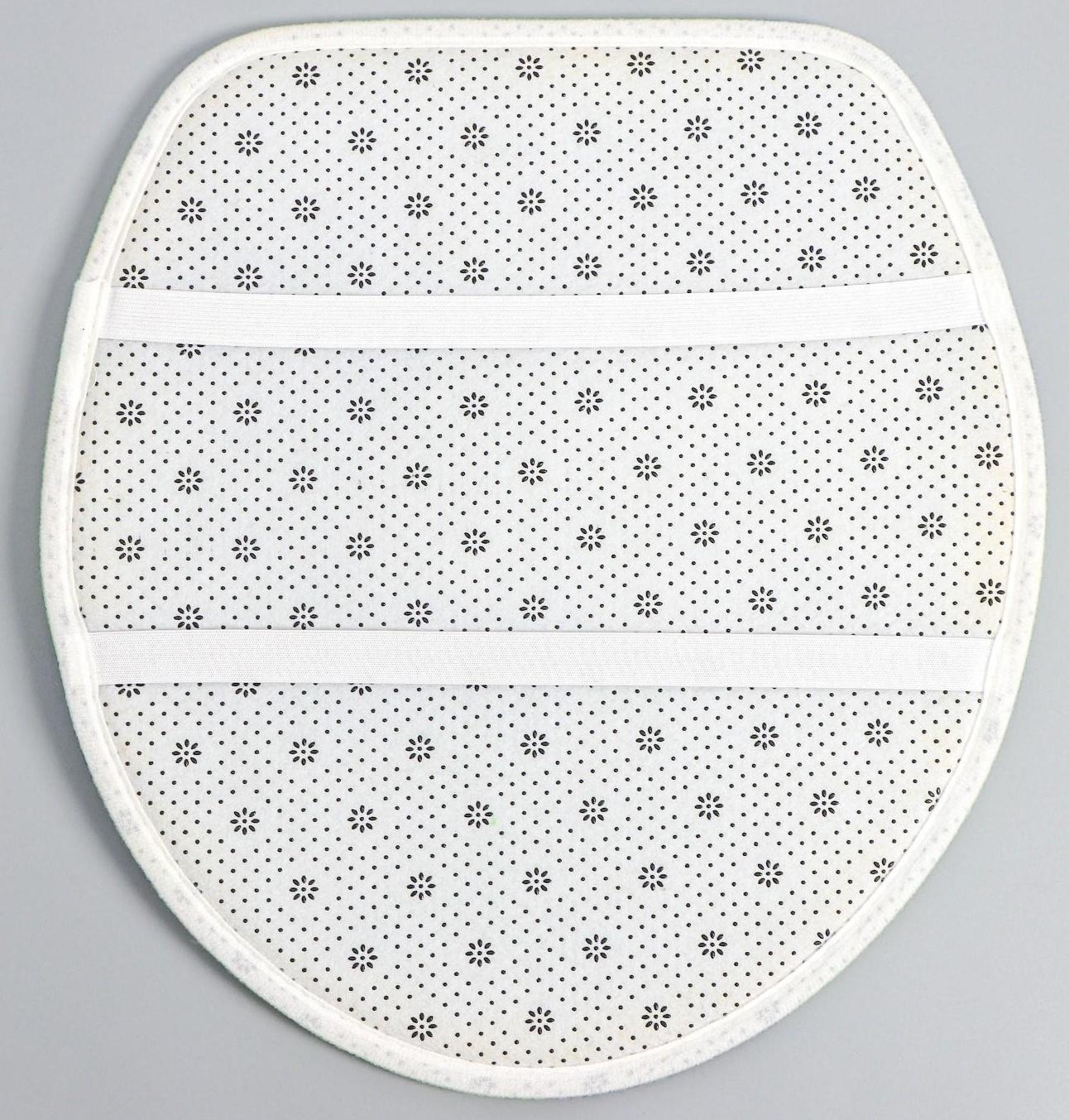 Набор ковриков для ванной и туалета Доляна «Голубые листья», 3 шт: 41×45, 40×50, 45×75 см