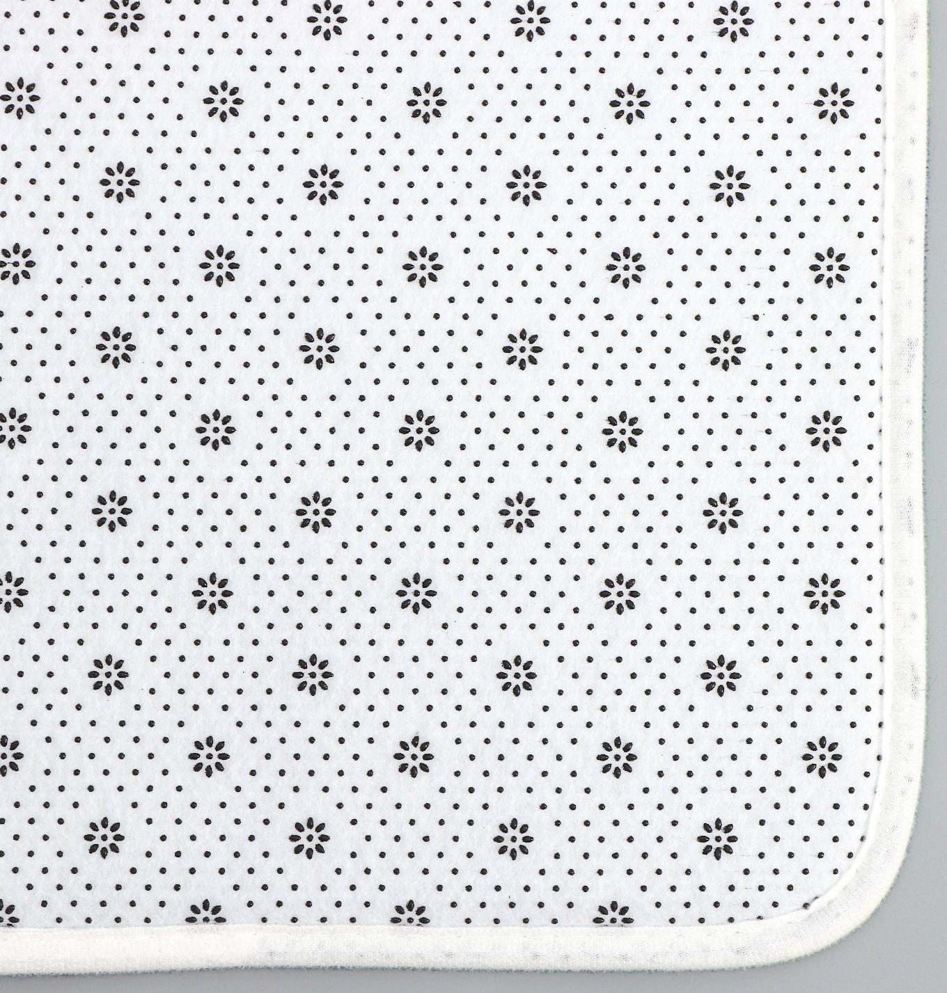 Набор ковриков для ванной и туалета Доляна «Голубые листья», 3 шт: 41×45, 40×50, 45×75 см