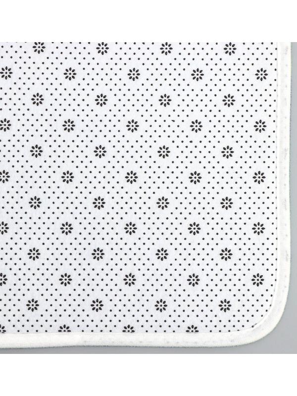 Набор ковриков для ванной и туалета Доляна «Голубые листья», 3 шт: 41×45, 40×50, 45×75 см