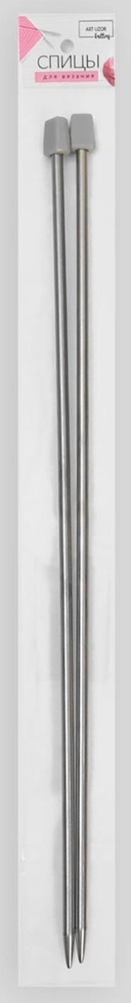 Спицы для вязания, прямые, d = 5 мм, 35 см, 2 шт