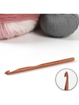 Крючок для вязания, бамбуковый, d = 7 мм, 15 см