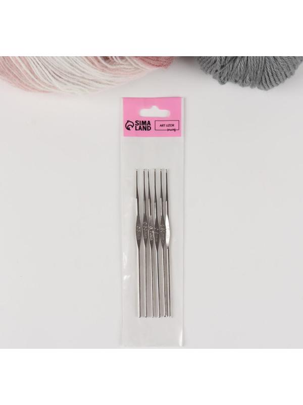 Набор крючков для вязания, d = 0,5-1 мм, 12 см, 6 шт