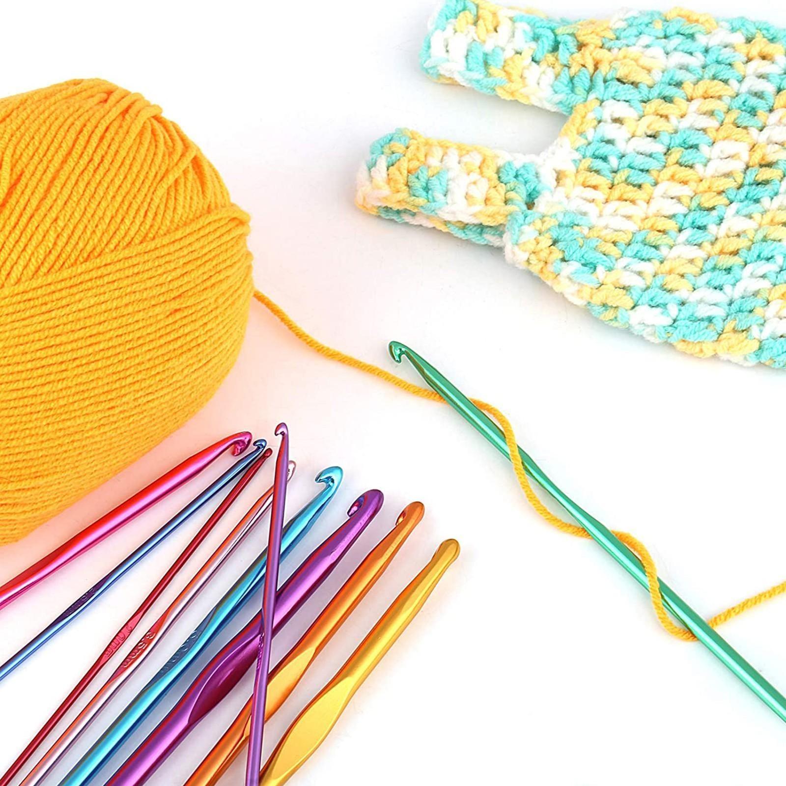 Набор крючков для вязания, d = 0,6-6,5 мм, 12,5/15 см, 22 шт, цвет МИКС
