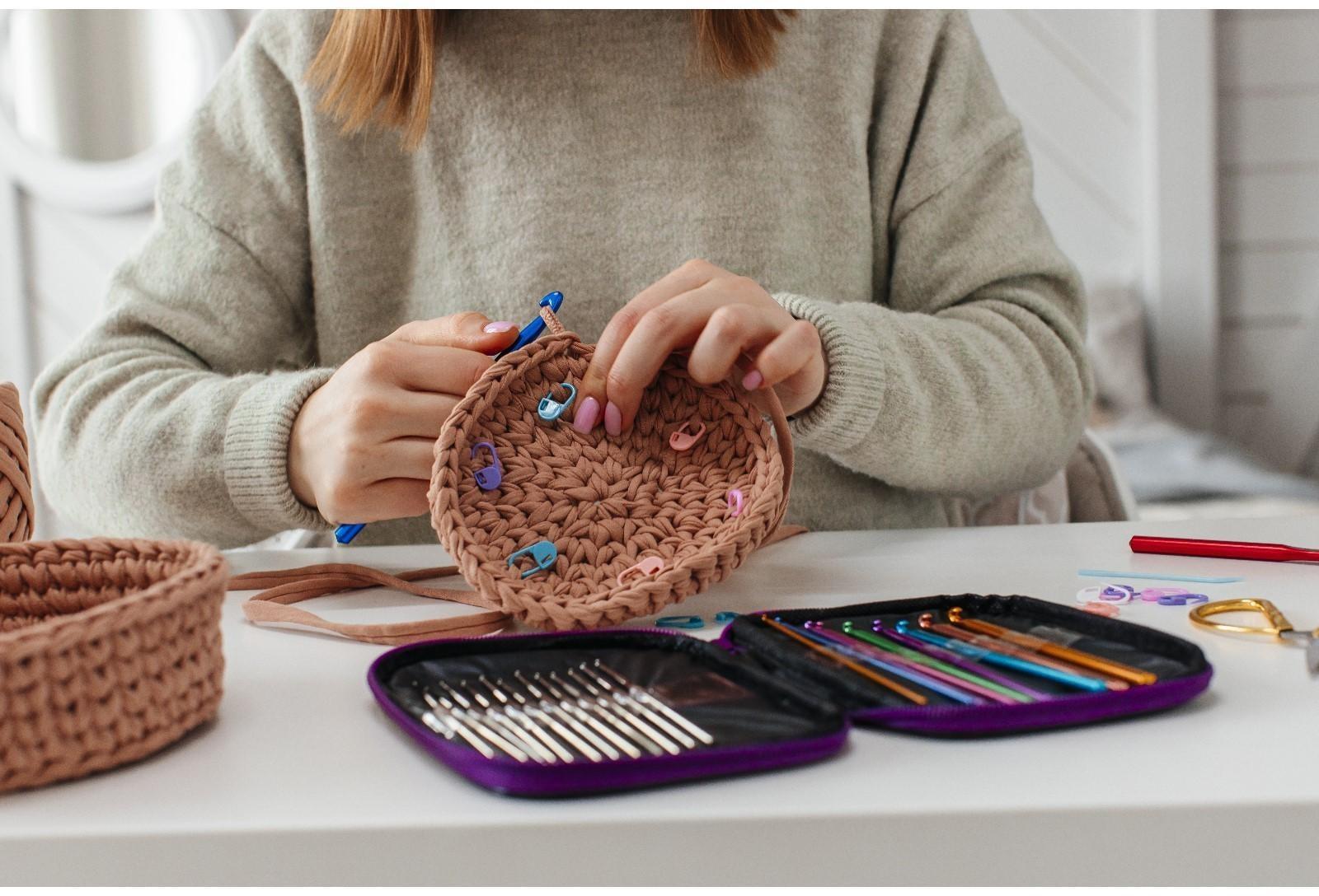 Набор крючков для вязания, d = 0,6-6,5 мм, 12,5/15 см, 22 шт, цвет МИКС