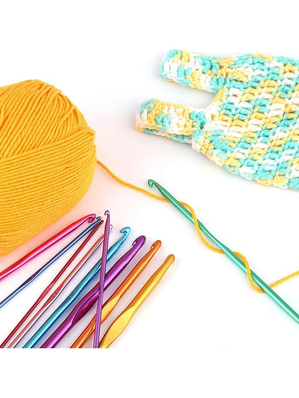 Набор крючков для вязания, d = 0,6-6,5 мм, 12,5/15 см, 22 шт, цвет МИКС