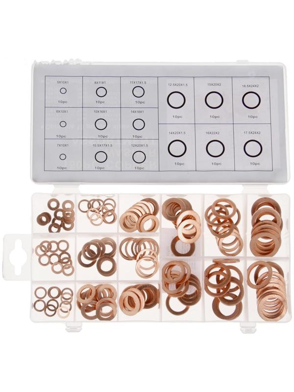 Набор прокладок медных, 150 шт