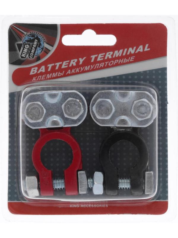 Клеммы АКБ Nova Bright, в блистере, чёрные/красные, набор 2 шт
