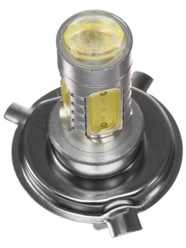 Автолампа светодиодная H4, 12 В, 7.5 Вт , 5 LED-COB, свет белый