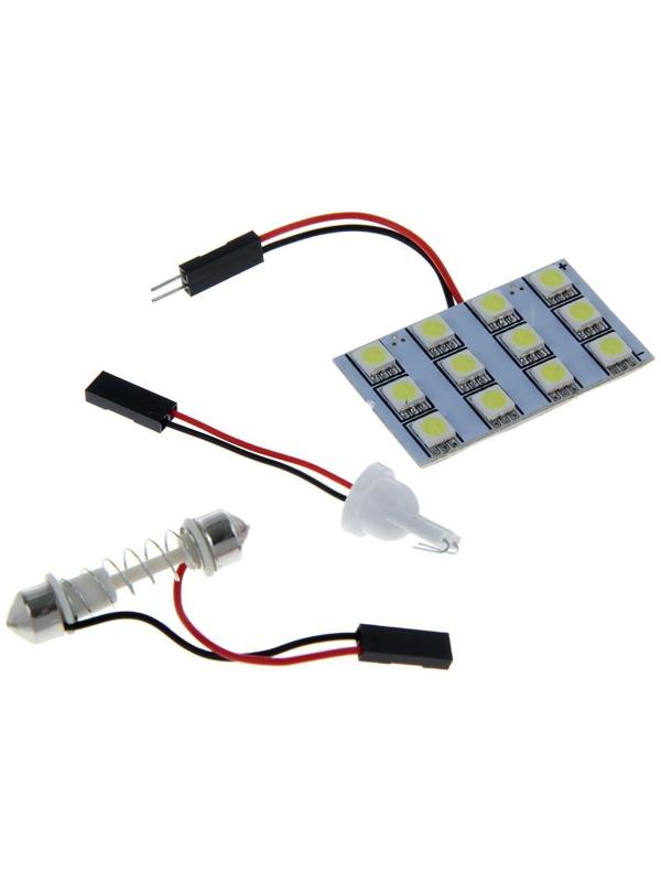 Автолампа светодиодная Cartage, 12 В, 12 SMD-5050, свет белый