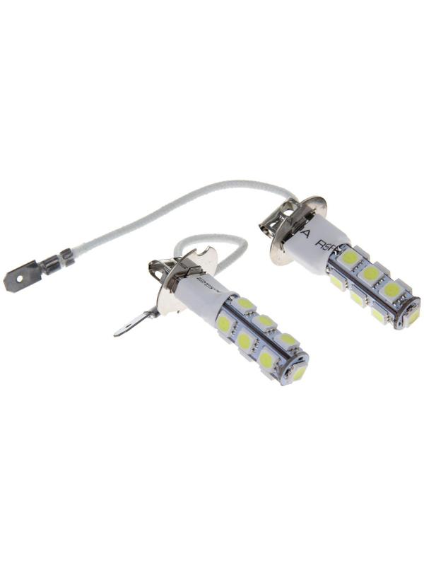 Автолампа светодиодная H3, 12 В, 13 SMD-5050, 2 шт, белый