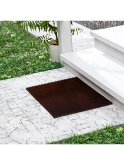 Покрытие ковровое щетинистое «Травка», 45×60 см, цвет тёмный шоколад