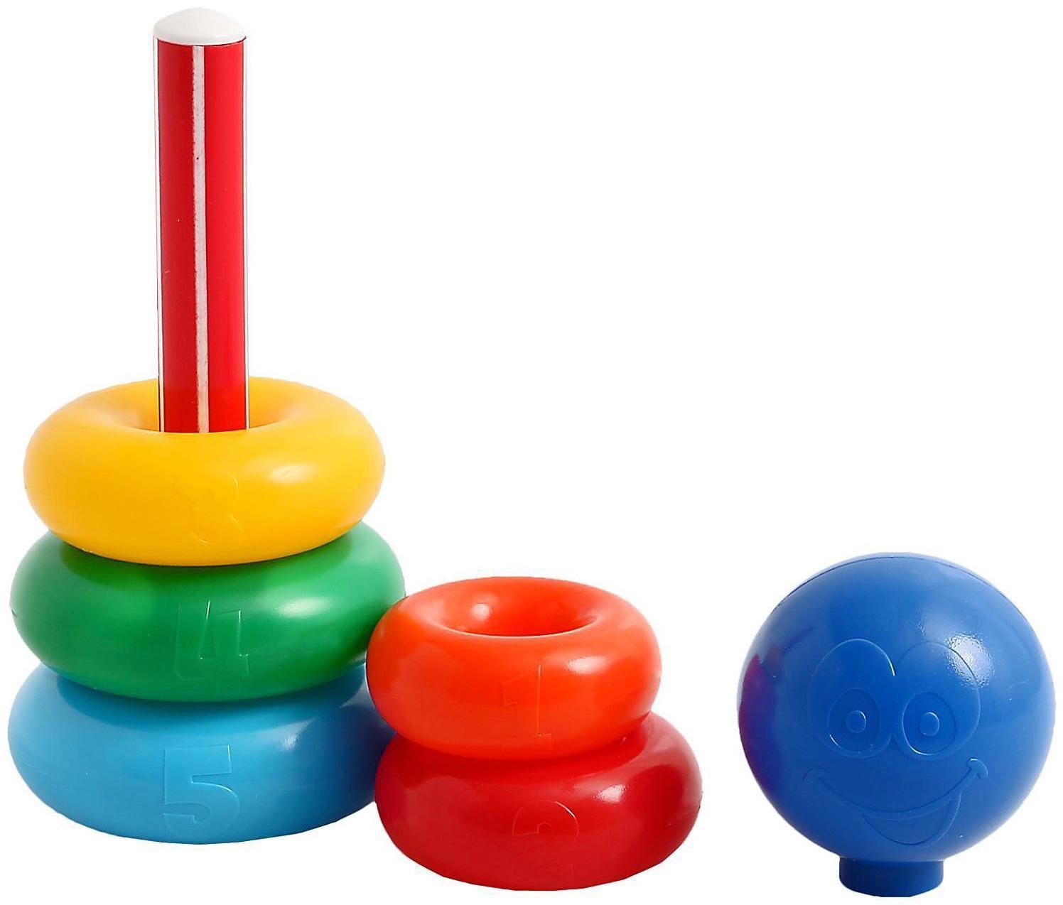 Пирамидка, 5 колец с шаром