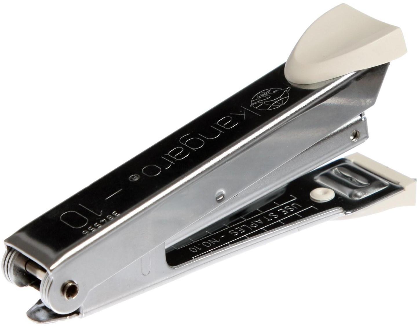 Степлер Kangaro №10, до 20 листов, металлический копус, встроенный антистеплер, 50 скоб, микс