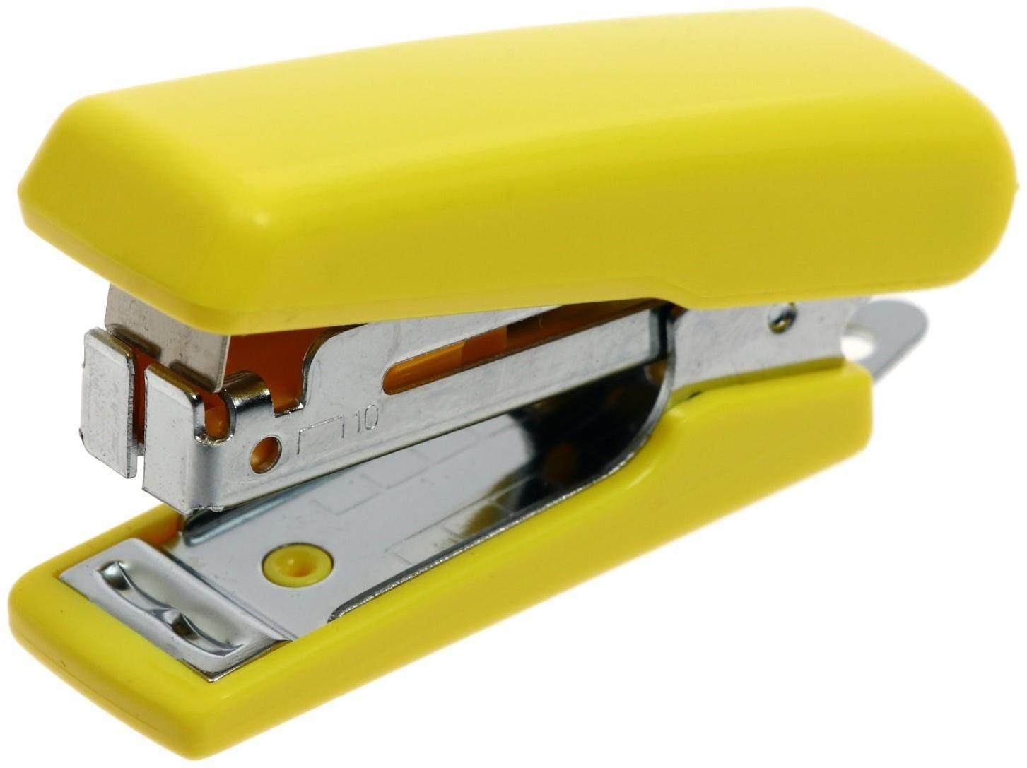 Степлер №10 10 листов Kangaro mini HS-Mini10, встроенный антистеплер, 50 скоб микс