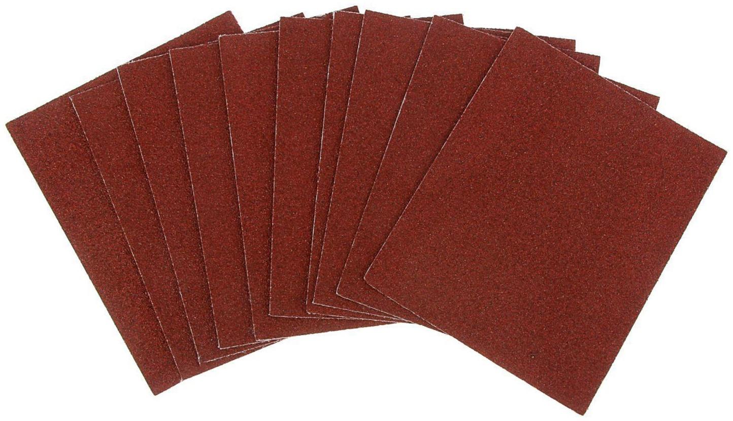 Шкурка шлифовальная в листах ТУНДРА, на тканевой основе водостойкая, 230 х 280, Р24, 10 шт.