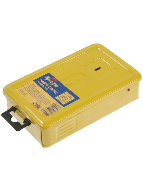 Набор сверл по металлу ТУНДРА, HSS, цилиндрический хвост., 1 - 10 мм (через 0.5 мм), 19 шт.