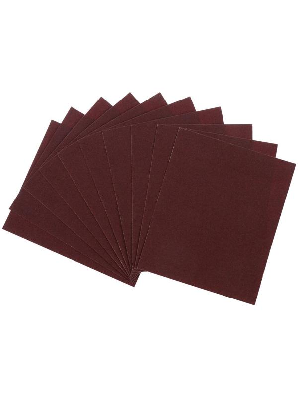 Шкурка шлифовальная в листах ТУНДРА, на тканевой основе водостойкая, 230 х 280, Р120, 10 шт.