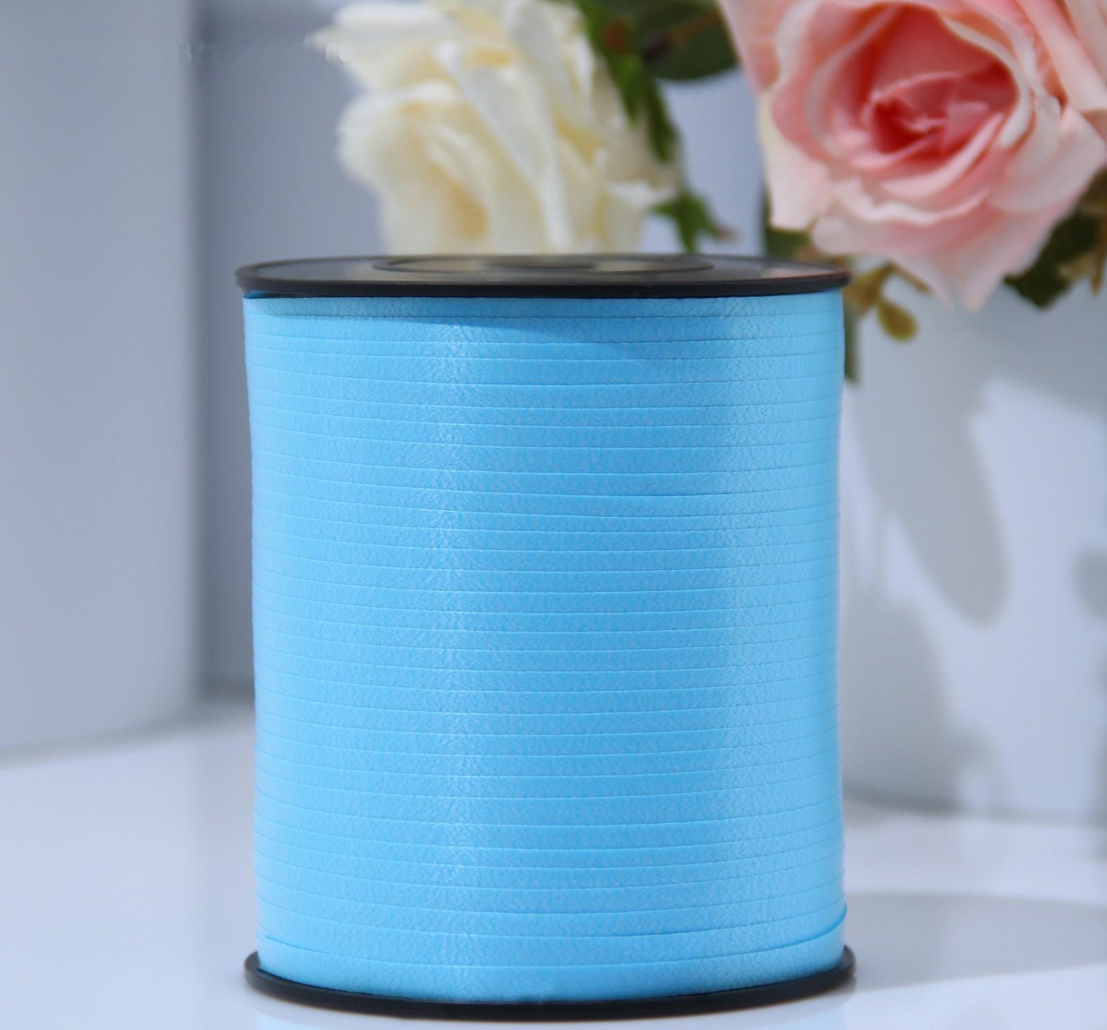 Лента для декора и подарков 0,5 см х 500 м, голубая