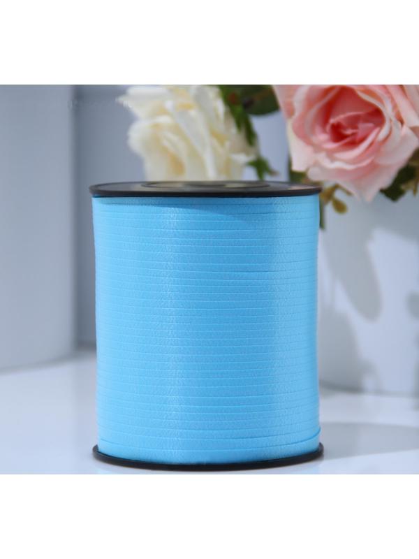 Лента для декора и подарков 0,5 см х 500 м, голубая