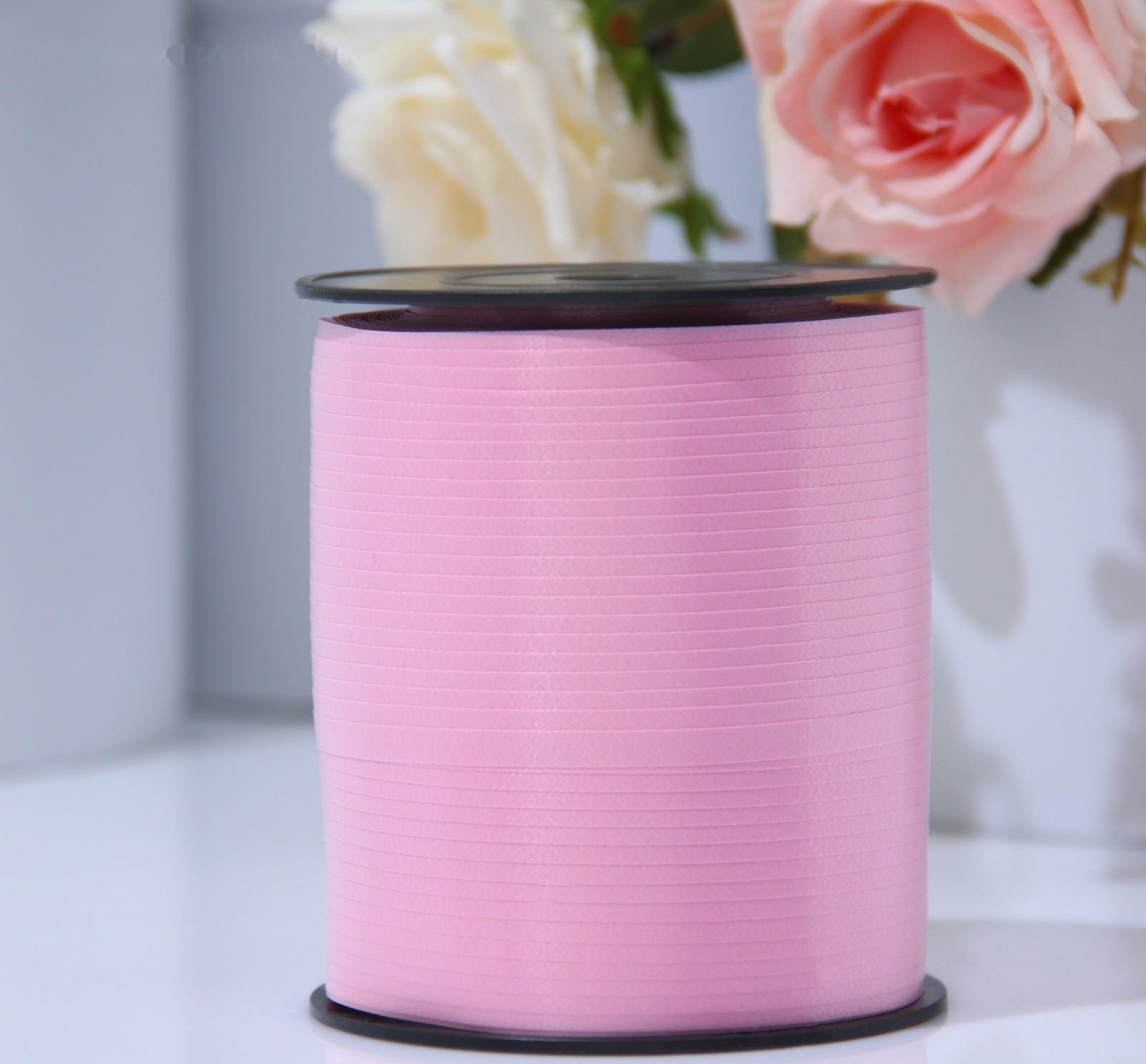 Лента для декора и подарков 0,5 см х 500 м, розовая