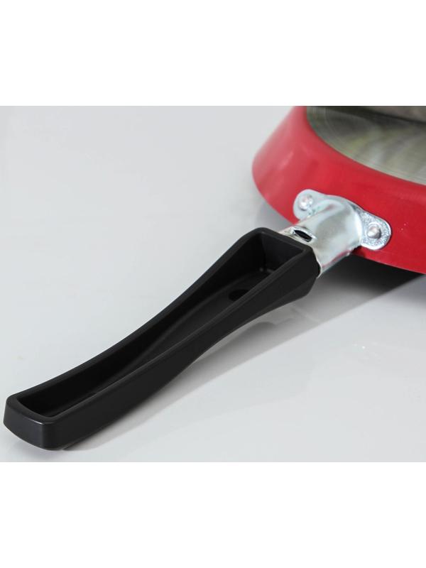 Сковорода блинная Colibri, d=18 см, пластиковая ручка, антипригарное покрытие, цвет розовый