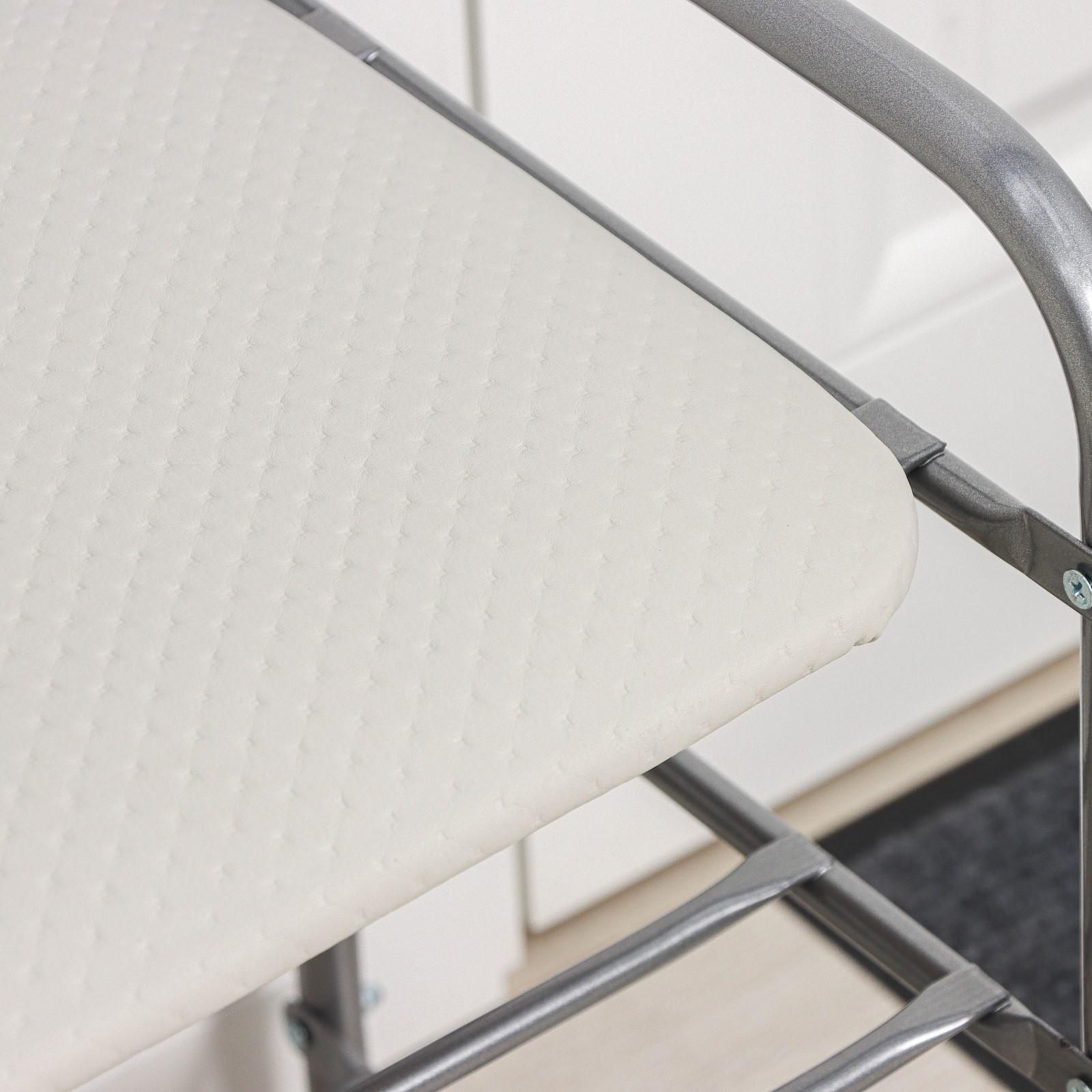 Банкетка для обуви 44×33×50 см, мягкое сиденье, цвет серый