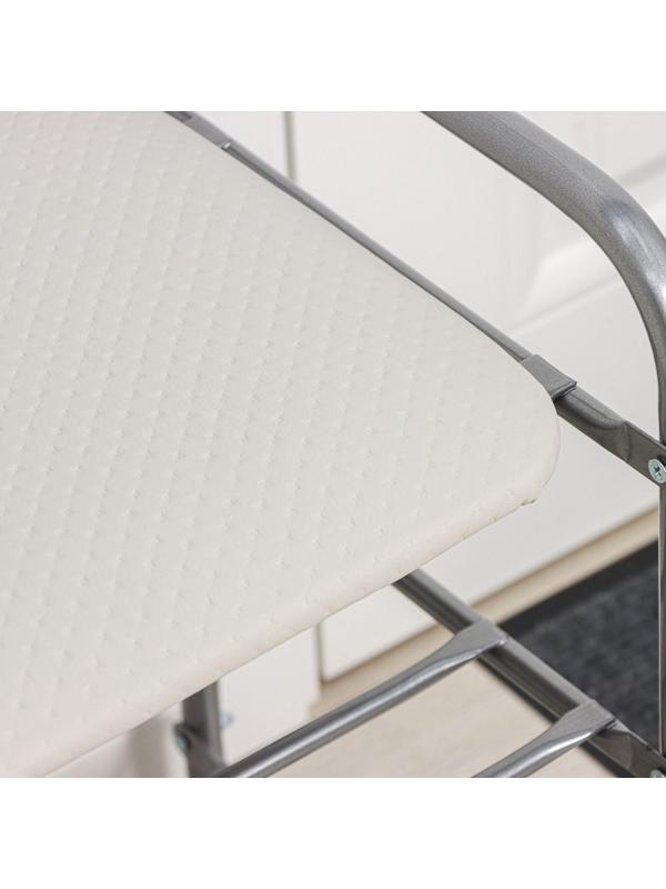 Банкетка для обуви 44×33×50 см, мягкое сиденье, цвет серый