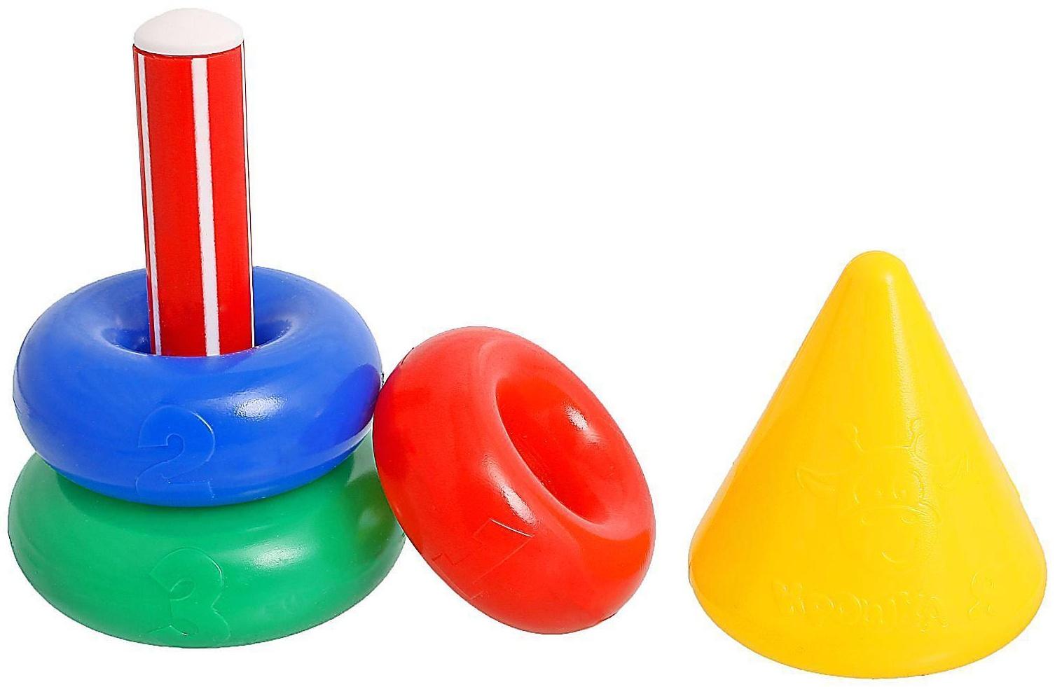 Пирамидка, 3 кольца с конусом