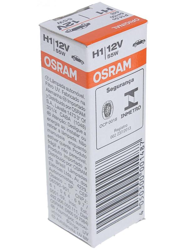 Лампа автомобильная Osram, H1, 12 В, 55 Вт, 64150