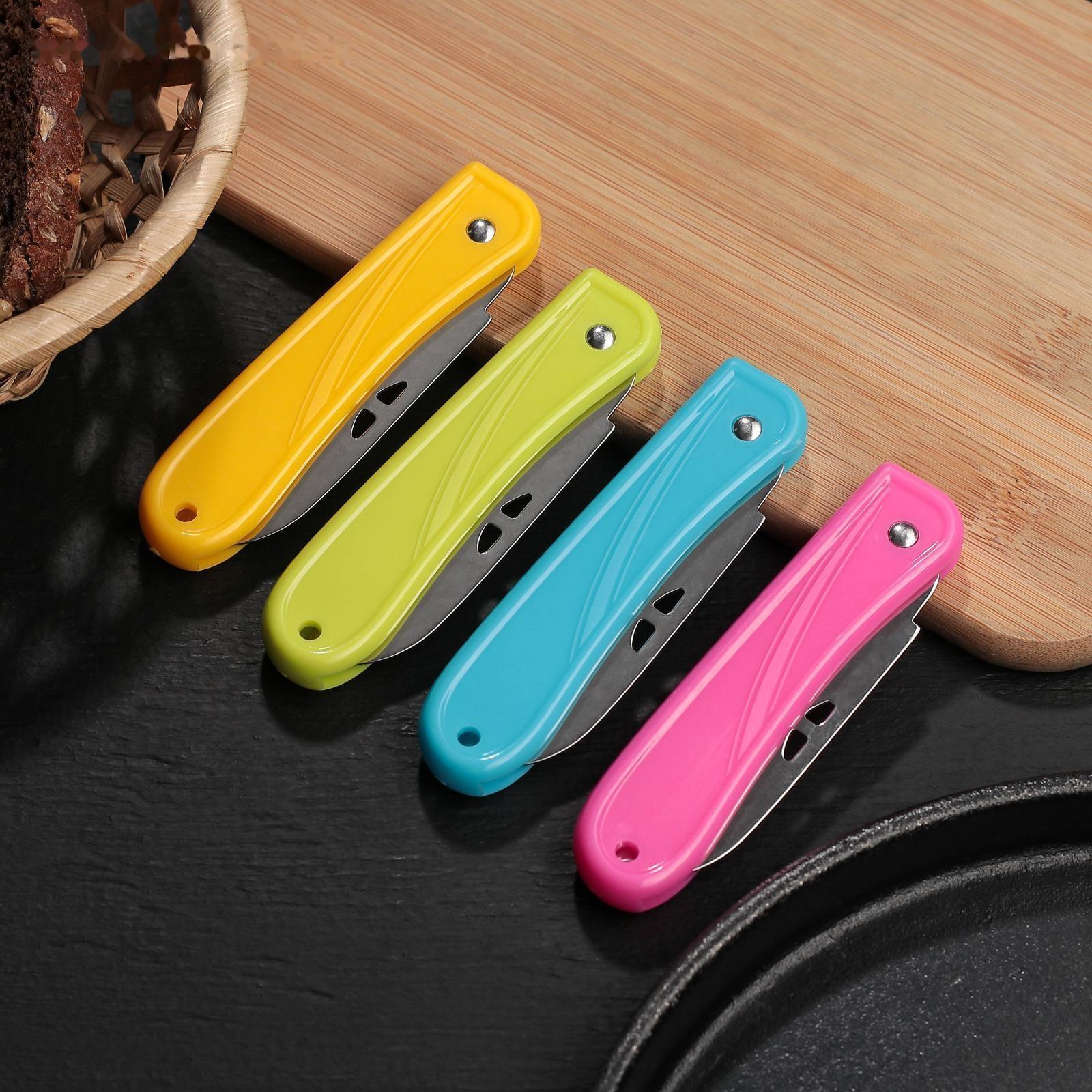 Нож кухонный складной, 7 см, цвет МИКС